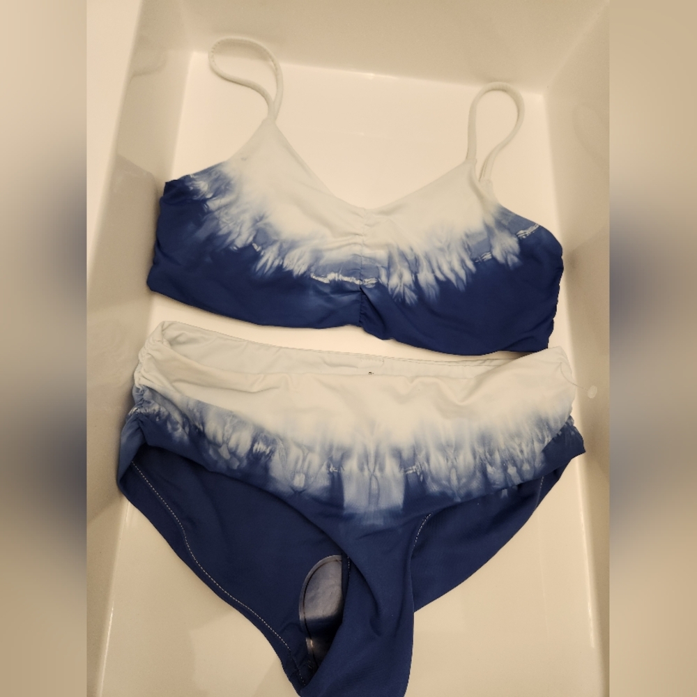 Bella Dahl Ruched Bikini Bottom and Top Size 12